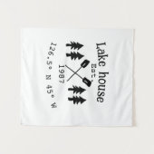 Seehaus wird gemietet. Datum Jahr benutzerdefinier Wandteppich (Vorderseite (Horizontal))