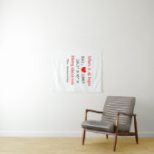 Seehaus wird gemietet. Datum Jahr benutzerdefinier Wandteppich (Beispiel (Horizontal))
