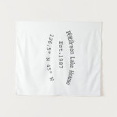 Seehaus wird gemietet. Datum Jahr benutzerdefinier Wandteppich (Vorderseite (Horizontal))