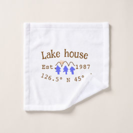 Seehaus wird gemietet. Datum Jahr benutzerdefinier Waschlappen