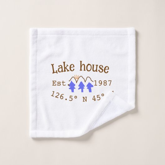 Seehaus wird gemietet. Datum Jahr benutzerdefinier Waschlappen (Waschlappen)