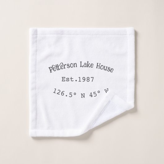 Seehaus wird gemietet. Datum Jahr benutzerdefinier Waschlappen (Waschlappen)