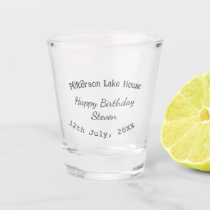 Seehäuschen Strand Alles Gute zum Geburtstag Name Schnapsglas