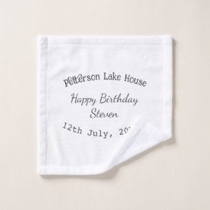 Seehäuschen Strand Alles Gute zum Geburtstag Name Waschlappen