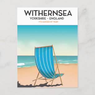 Seehecht, Yorkshire, Strandposter, Reiseausdruck Postkarte