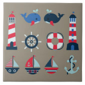 Seehintergrundmuster Fliese (Vorderseite)