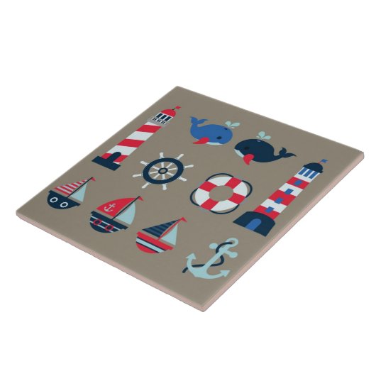 Seehintergrundmuster Fliese (Seite)