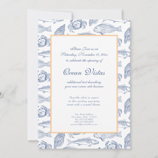 Seehotel im Coastore Resort oder Restaurant Einladung (Vorderseite)