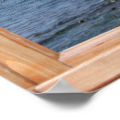 Seehotel/Küstenfenster-View-Trompe L'oeil Poster (Ecke)