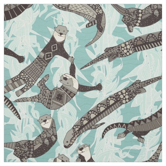Seehunde blau stoff (Muster)