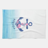 Seehunde und Korallen: Anker Geschirrtuch (Horizontal)