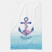 Seehunde und Korallen: Anker Geschirrtuch (Vertikal)