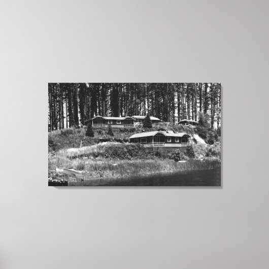 Seehütten Tahkenitch Resort an der Küste von Orego Leinwanddruck (Vorderseite)