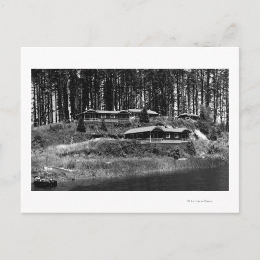 Seehütten Tahkenitch Resort an der Küste von Orego Postkarte (Vorderseite)