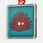 Seeigel-Uni stacheliger roter Igels-Ozean Ornament Aus Metall (Links)