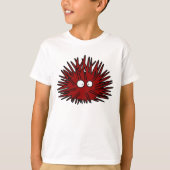 Seeigel-Uni stacheliger roter Igels-Ozean T-Shirt (Vorderseite)