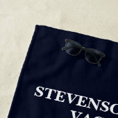 SeeImitat-Glitzer-Familien-Ferien-Blau-Anker Strandtuch (Beispiel)