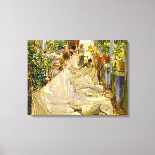 Seeing the Sail, 1896 von Joaquin Sorolla Leinwanddruck (Vorderseite)