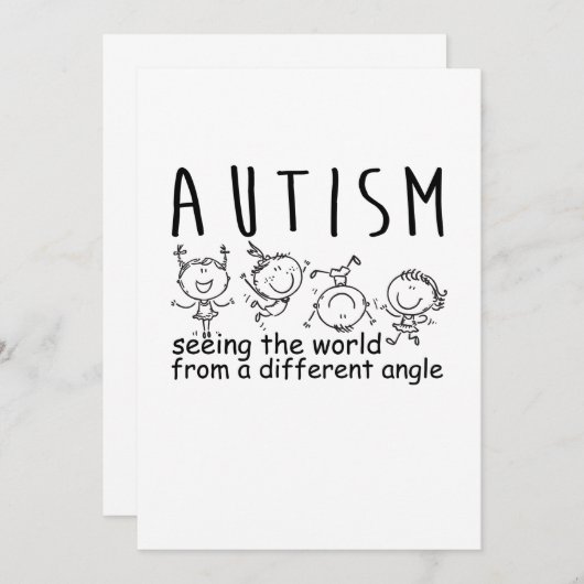 Seeing The World At A Different Angle Autism Save The Date (Vorne/Hinten)