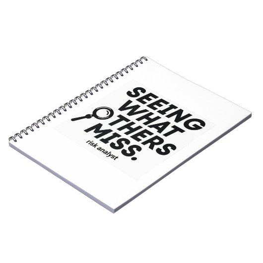 Seeing What Others Miss – Risk Analyst Notizblock (Linke Seite)