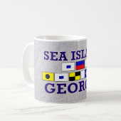 Seeinsel, GA - Sandy-Tasse Kaffeetasse (Vorderseite Links)