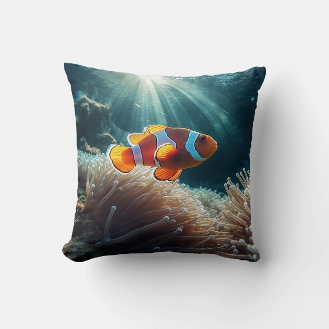 Seejuwel: Clownfisch-Anemon Kissen (Vorderseite)