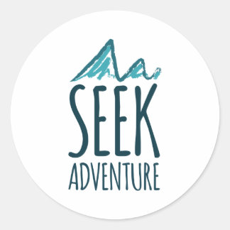 Seek Adventure Runder Aufkleber