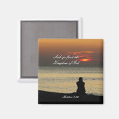 Seek Erster Reich Gottes, Matthew 6:33 Ozean Magnet (Vorderseite/Rückseite)