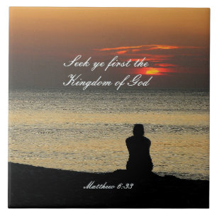 Seek Erstes Reich Gottes, Matthew 6:33 Sonnenaufga Fliese