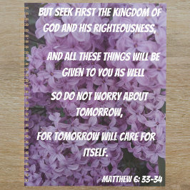 Seek First Matthew 6:33-34 Bibelverse Planer