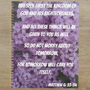 Seek First Matthew 6:33-34 Bibelverse Planer