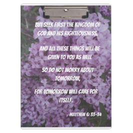 Seek First - The Kingdom Christlich Klemmbrett