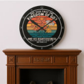 Seek First The Kingdom Of God Floral Graphic Runde Wanduhr