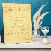 Seek God First Gold Parchment Fotoplatte (Seite)