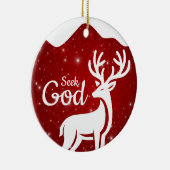 Seek God Religious Holiday ⛪️ 🎄 Keramik Ornament (Rechts)