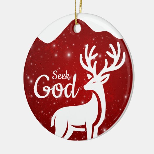 Seek God Religious Holiday ⛪️ 🎄 Keramik Ornament (Links)