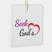 Seek God’s Heart - Square Keramikornament (Rechts)