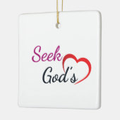 Seek God’s Heart - Square Keramikornament (Links)