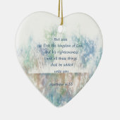 Seek God's Kingdom Scripture Matthew Inspirational Keramikornament (Rechts)
