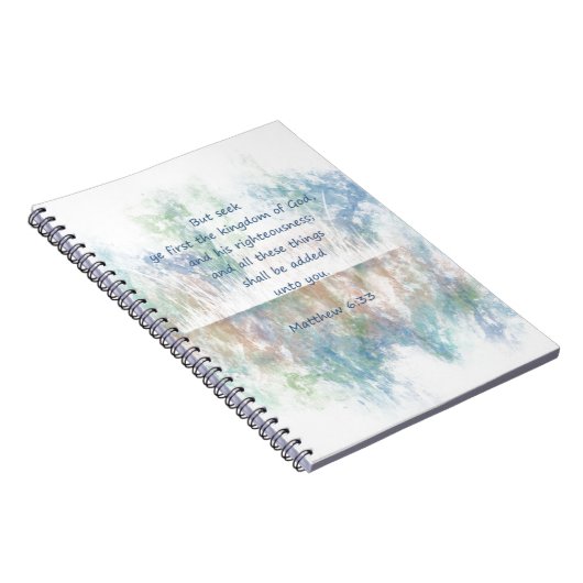 Seek God's Kingdom Scripture Matthew Inspirational Notizblock (Rechte Seite)