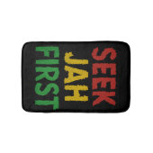 Seek Jah First Rastafarian Reggae Rasta Colors Badematte (Vorderseite)
