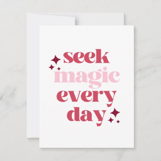 Seek Magic | Inspiration Zitat Mitteilungskarte (Vorderseite)