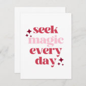 Seek Magic | Inspiration Zitat Mitteilungskarte (Vorne/Hinten)