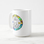 Seek Serenity Meditation Yoga Spiritual Kaffeetasse (Vorderseite Links)
