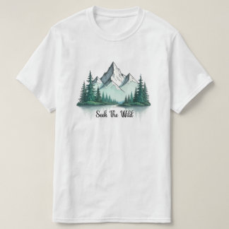 Seek The Wild" Berglandschaft T-Shirt |