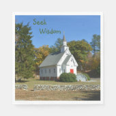 Seek Wisdom Country Church Serviette (Vorderseite)