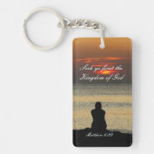 Seek Ye Erster Reich Gottes, Matthew 6:33, Ozean Schlüsselanhänger (Vorderseite)
