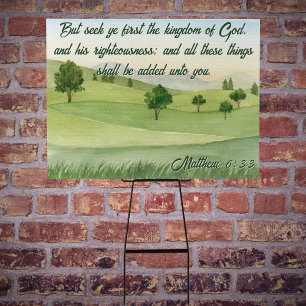 Seek Ye First The Kingdom Winter Tree Landschaft Poster