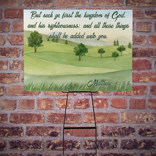 Seek Ye First The Kingdom Winter Tree Landschaft Poster