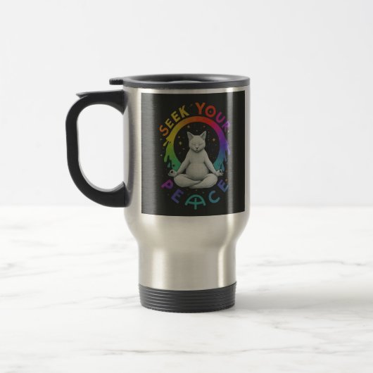"Seek your Peace" Reisecoffee Mug Reisebecher (Links)